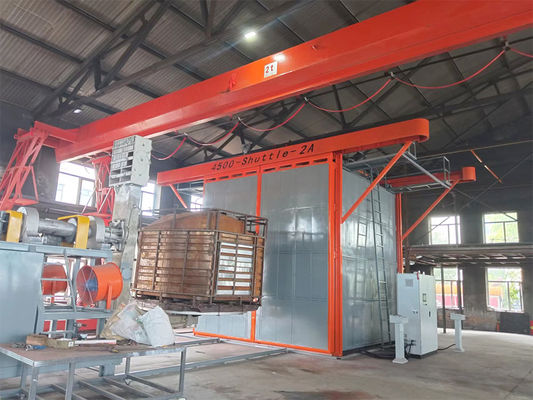 شراء Automatic Shuttle Rotational Moulding Machine 2 Carriage 7.5KW Power PLC Control تصنيع عبر الإنترنت