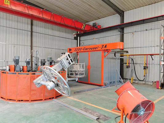 شراء High Capacity Polyethylene Turret Roto Mold Machine PLC Control System 1000 Liters تصنيع عبر الإنترنت