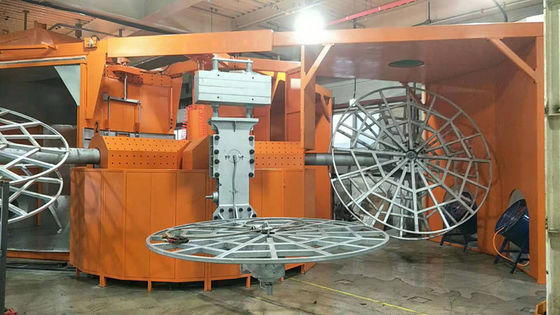 شراء Automatic forming machine controlled by PLC  Automatic Energy-Saving Rotational Moulding Machine with Two-Station Heating Chamber تصنيع عبر الإنترنت