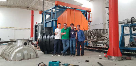 شراء Plastic Product Making Machine Shuttle Rotomolding Machine In China Plastic Hollow Forming Machine تصنيع عبر الإنترنت